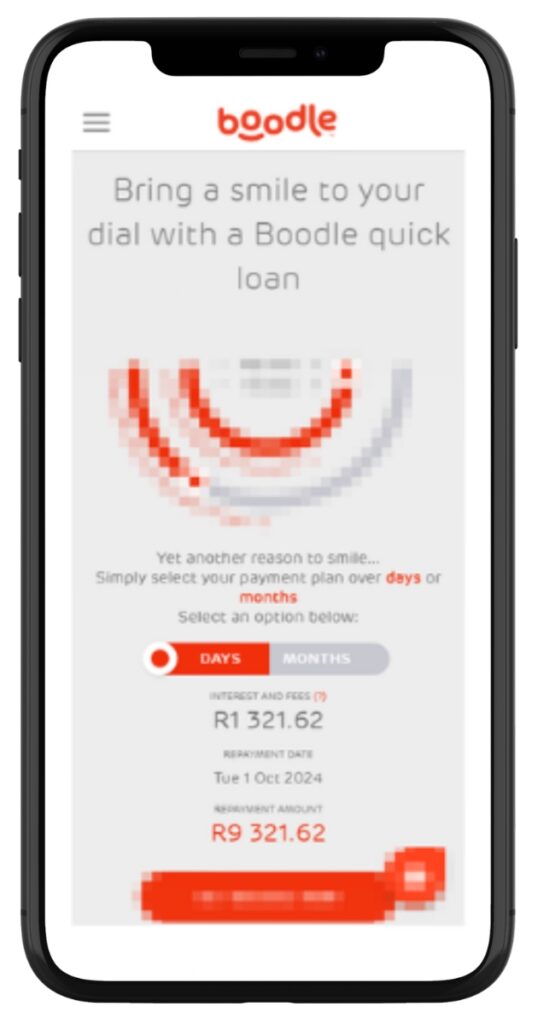 Simulation of a Loan at Boodle