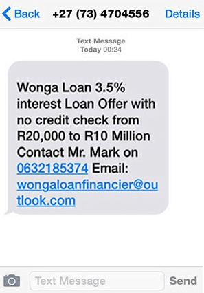 SMS Loan Scam