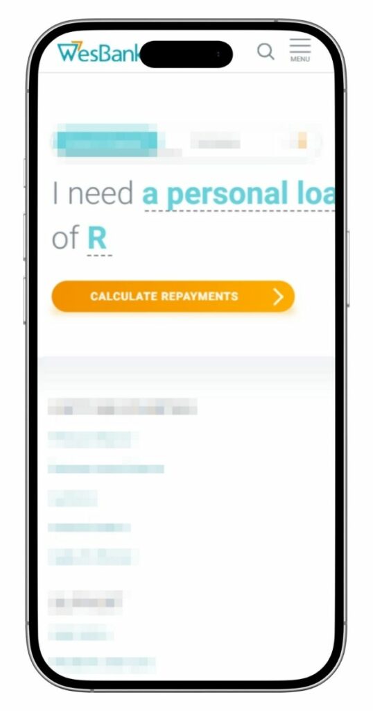 Simulation of a Loan at Wesbank