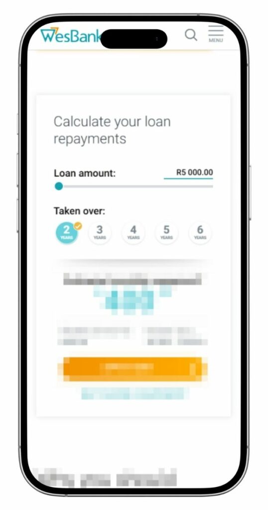 Simulation of a Loan at Wesbank