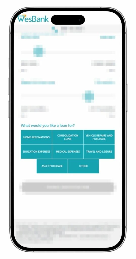 Simulation of a Loan at Wesbank