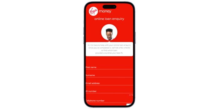 Virgin Money Loan on Mobile