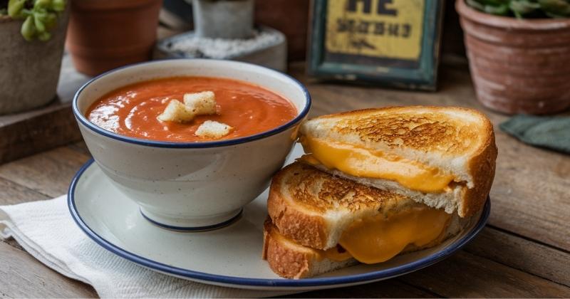 Tomato Soup and Toasted Cheese Sandwiches Recipe