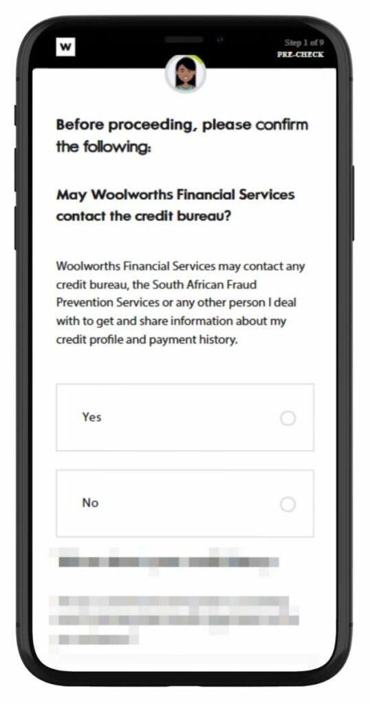 Woolworths Credit Card Application