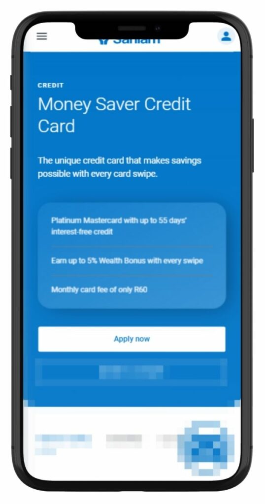 Credit Card Application at Sanlam